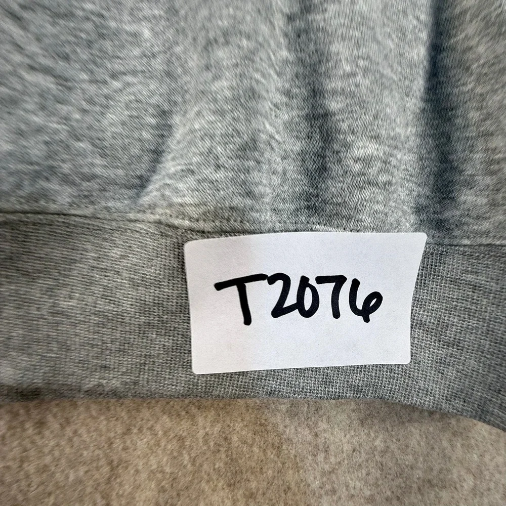 Nike Air Womens Cropped Sweatshirt Gray Rose Gold Metallic Logo Back Zip Medium